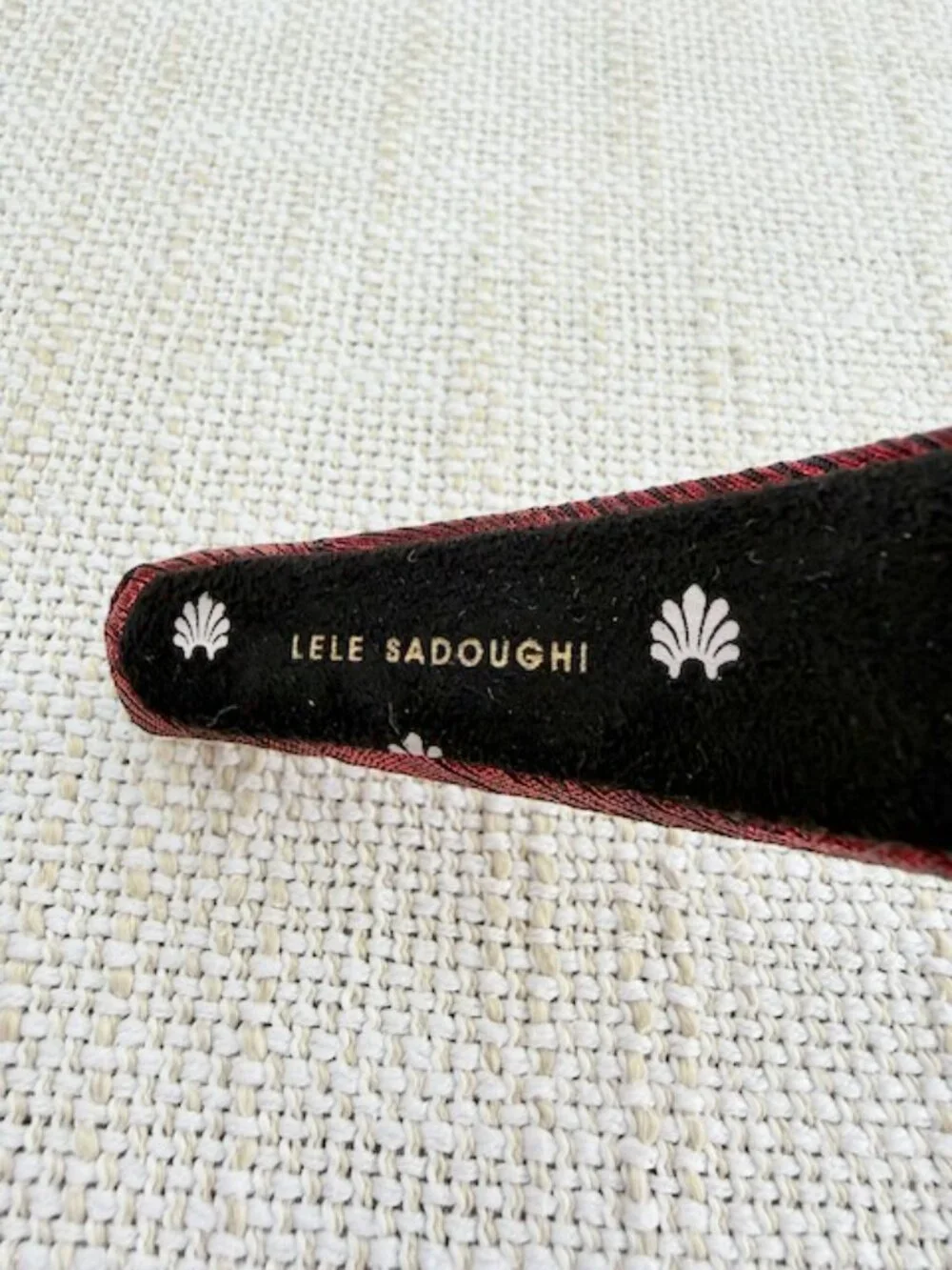 Lele Sadoughi Cancer Zodiac Alice Headband Crab Star Crystal Burgundy EUC
